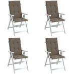 vidaXL Stoelkussens 4 st hoge rug 120x50x4 cm stof gemêleerd, Huis en Inrichting, Woonaccessoires | Kussens, Verzenden, Nieuw