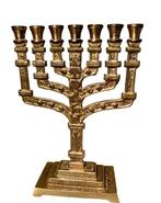 Messing Antiek zevenarmige Menorah (kaarsenhouder) -, Antiek en Kunst
