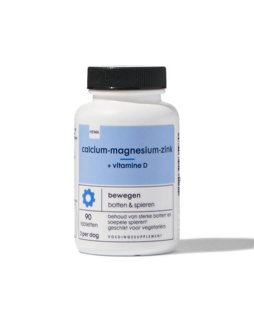 HEMA Calcium-magnesium-zink + vitamine D - 90 stuks, Sport en Fitness, Gezondheidsproducten en Wellness, Nieuw, Verzenden