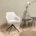 Eetkamerstoel met armleuning  Stof Taupe & Beige -, Huis en Inrichting, Stoelen, Ophalen of Verzenden, Nieuw