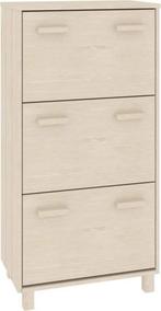 vidaXL Schoenenkast HAMAR 59,5x35x117 cm grenenhout, Ophalen of Verzenden, Nieuw