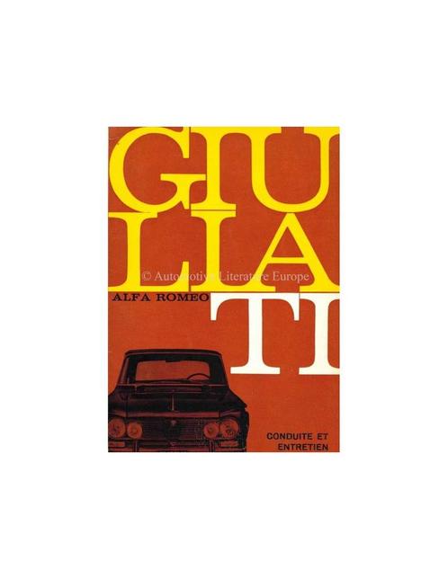 1965 ALFA ROMEO GIULIA 1600 TI INSTRUCTIEBOEKJE FRANS, Auto diversen, Handleidingen en Instructieboekjes