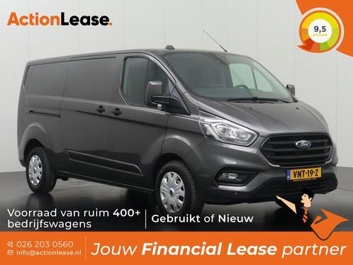 Ford Transit Custom Bestelbus L2 H1 2022 Diesel Automaat, Auto's, Ford, Dealer onderhouden, Lease, Zwart, Automaat, Financial lease