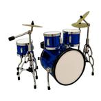 Baby mini  drumstel blauw 10 cm hoog - schaal ca. 1:10, Ophalen of Verzenden, Nieuw, Pop, Beeldje of Miniatuur