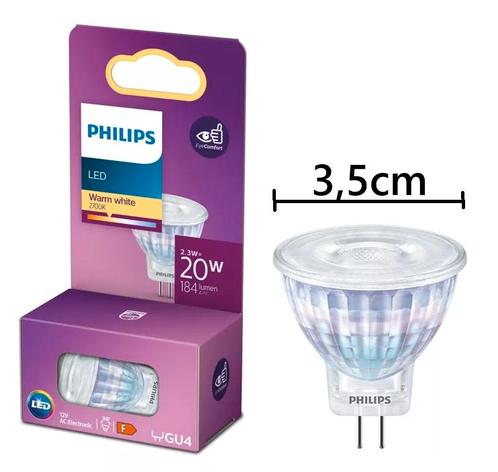 Philips LED MR11 2.3W/827 36º 184lm 12Vac GU4 Niet-Dimbaa.., Huis en Inrichting, Lampen | Overige, Nieuw, Ophalen of Verzenden