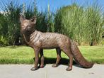 Beeldje, Bronzen Vos - 38 cm - Brons