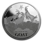 Lunar - Year of the Goat (New Zealand) 1 oz 2015, Zilver, Losse munt, Verzenden