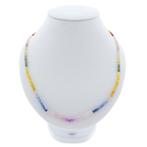 9 Krt. Multikleurige saffier kralen ketting | 47 cm, Sieraden, Tassen en Uiterlijk, Antieke sieraden, Ophalen of Verzenden, Goud