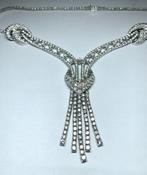 Statement ketting - 18 karaat Witgoud - 17.85ct. tw. Diamant, Sieraden, Tassen en Uiterlijk, Antieke sieraden