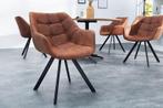 Retro stoel THE DUTCH COURTURIER antiek bruin met, Huis en Inrichting, Stoelen, Ophalen of Verzenden, Nieuw