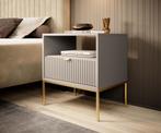 Meubella nachtkastje Navil beige 1 lade, Verzenden, Nieuw
