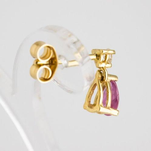 Oorbellen - 18 karaat Geel goud Diamant (Natuurlijk) -, Sieraden, Tassen en Uiterlijk, Oorbellen