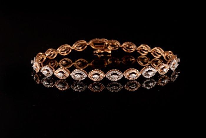 Armband - 18 karaat Roségoud - 1.05ct. tw. Diamant, Sieraden, Tassen en Uiterlijk, Armbanden