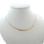 Bicolor gouden Figaro ketting | 43 cm (schakel ketting), Sieraden, Tassen en Uiterlijk, Kettingen, Ophalen of Verzenden, Gebruikt