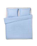 HEMA Dekbedovertrek 240x200/220cm flanel strepen lichtblauw, Verzenden, Nieuw