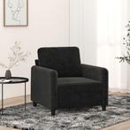 vidaXL Fauteuil 60 cm fluweel zwart, Eenpersoons, Verzenden, Nieuw, Minder dan 150 cm