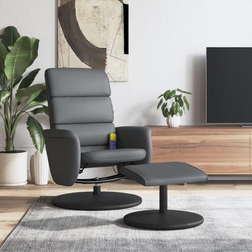 vidaXL Massagestoel verstelbaar met voetenbankje kunstleer, Huis en Inrichting, Fauteuils, Nieuw, Verzenden