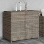 vidaXL Tuinkast 83x45x76 cm poly rattan grijs, Verzenden, Nieuw