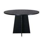 *WOONWINKEL* Ronde Eettafel Met Kruisvoet Zwart, Verzenden, Nieuw