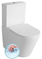 Paco rimless compact staand toilet met spoelsysteem wit, Nieuw, Ophalen of Verzenden