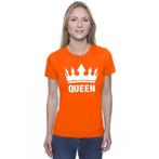 Oranje Koningdag Queen shirt met kroon dames - Koningsdag .., Ophalen of Verzenden, Nieuw