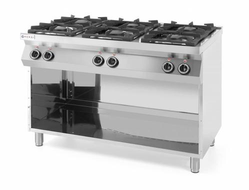 Hendi Gasfornuis Kitchen Line 6-Pits met Ombouw, Zakelijke goederen, Horeca | Keukenapparatuur, Verzenden