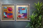 Ksavera - Cubism A1334 - diptych - paintings in frame