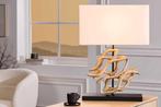 Design tafellamp WAVE 60cm natuurlijk massief hout, Huis en Inrichting, Lampen | Tafellampen, Ophalen of Verzenden, Nieuw