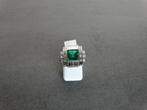 Ring Witgoud Smaragd - Diamant, Sieraden, Tassen en Uiterlijk, Ringen, Nieuw