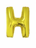 Folieballon Goud Letter H groot, Hobby en Vrije tijd, Ophalen of Verzenden, Nieuw