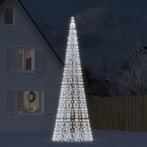 vidaXL LED-kerstboom aan vlaggenmast 1534 LEDs koud wit 500, Verzenden, Nieuw