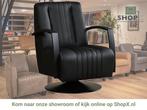 Leren draaifauteuil Galaxy - Hermes Nero (zwart) -, Huis en Inrichting, Nieuw, Ophalen of Verzenden, 50 tot 75 cm, Industrieel, Modern