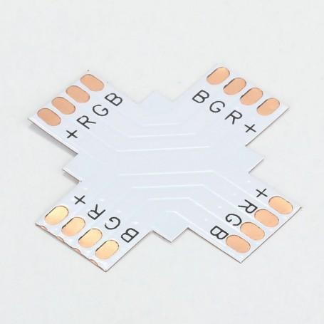 10mm 4-Pin X PCB Connector voor RGB SMD5050 5630 LED stri..., Huis en Inrichting, Lampen | Overige, Nieuw, Verzenden