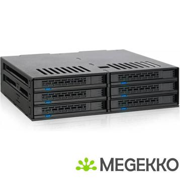 Icy Dock MB326SP-B 6x2,5  SATA  hot swap Rack (1U) Zwart