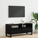 vidaXL TV-kast met lade Zwart Eiken 100 x 34,5 x 44,5 cm, 100 tot 150 cm, Verzenden, Nieuw, Minder dan 100 cm