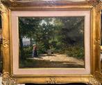 Daniele De Feo (1851-1921) - Amiche a passeggio in giardino, Antiek en Kunst