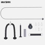 Fitness Kabelsysteem - Tot 150 kg - Zwart - GORILLA SPORTS®, Verzenden, Zo goed als nieuw