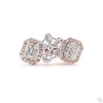 Ring - 14 karaat Roségoud - 1.26ct. tw. Diamant (Natuurlijk), Nieuw