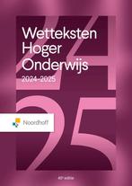 Wetteksten Hoger Onderwijs 2024-2025, 9789001045579, Verzenden, Zo goed als nieuw, Studieboeken