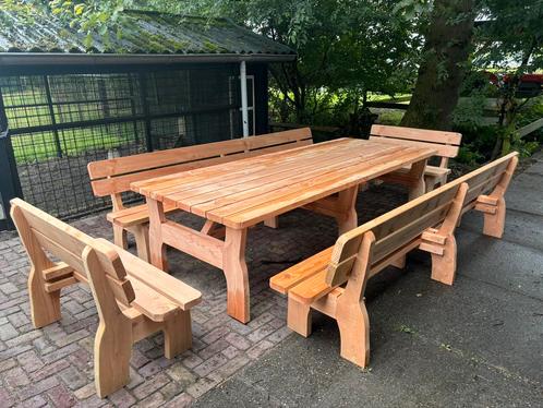 Douglas Houten Tuintafel / Tuinbank / Tuinset, Tuin en Terras, Tuintafels, Nieuw, Hout