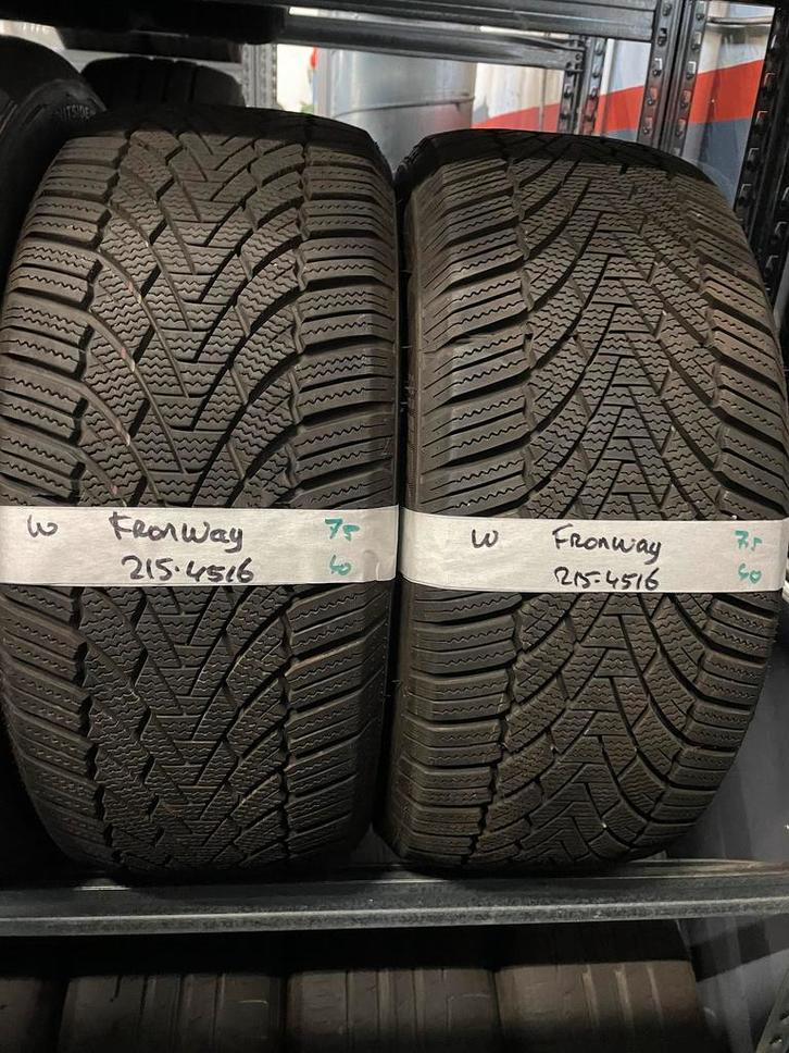 215-45-16 Fronway Winterbanden 7.5mm Incl Montage 215 45 16, Auto-onderdelen, Banden en Velgen, 16 inch, Winterbanden, 215 mm