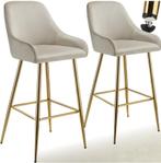 Barkrukken set van 2 - Barstoel met rugleuning - Barkruk - B, Huis en Inrichting, Barkrukken, Verzenden, Zo goed als nieuw