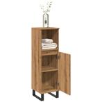 vidaXL Badkamerkast 30x30x100 cm bewerkt hout artisanaal, Verzenden, Nieuw