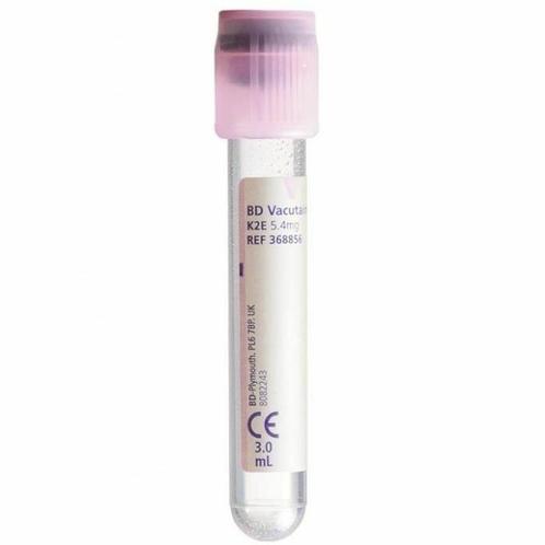 BD Vacutainer bloedbuizen K2E (EDTA) - 3ml - 100 stuks -, Diversen, Verpleegmiddelen, Nieuw, Verzenden