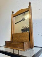 Spiegel- Donkerhouten Spiegel met Lade en Gesneden