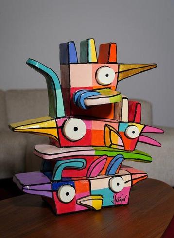 Jacqueline Schäfer - Beeld, Totem Gold XXL - 50 cm - resin - beschikbaar voor biedingen