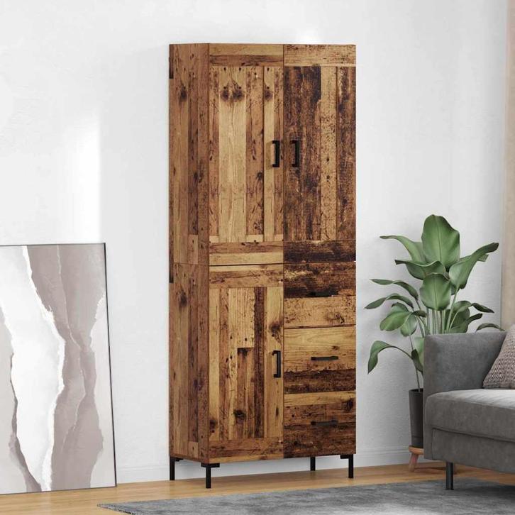vidaXL buffetkast met lade 2 pcs Oud Hout Bewerkt hout, Huis en Inrichting, Kasten | Buffetkasten, Nieuw, Minder dan 50 cm, Overige houtsoorten
