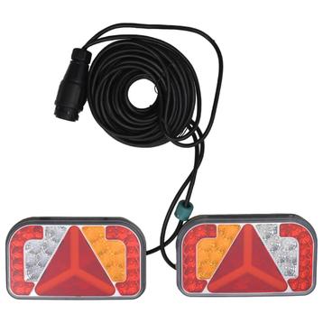 vidaXL Aanhangerlampen 2 st LED-lamp 12 V 24x5x14,5 cm rood beschikbaar voor biedingen
