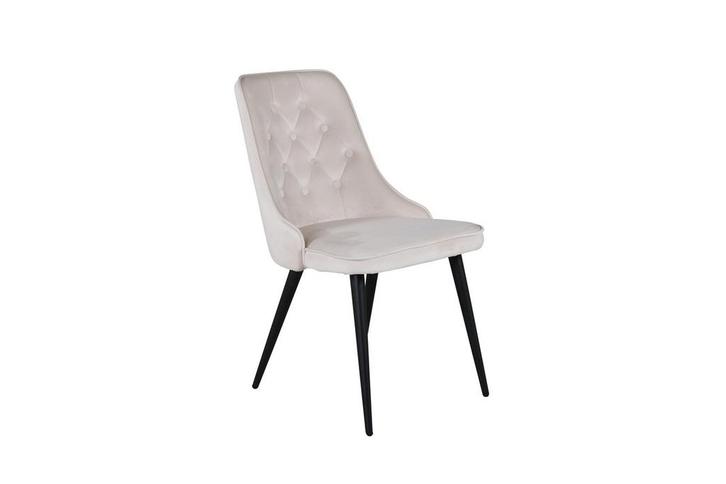 Eetkamerstoel - Ashley - Beige - Fluweel - Jörn, Huis en Inrichting, Stoelen, Verzenden