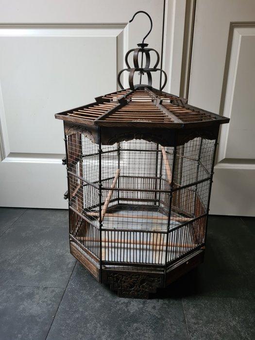 Vogelkooi - Hout - Grote vogelkooi, Antiek en Kunst, Curiosa en Brocante